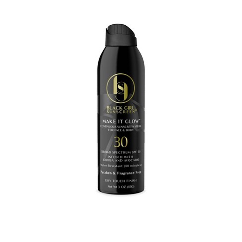 Black Girl Sunscreen Make It Glow Sunscreen Spray - Spf 30 - 3oz : Target