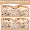Kids Table and 4 Chairs Set,Multifunctional Desk Set, Height Adjustable, Graffiti Desktop, Easy to Wipe, Ergonomic Design for Ages 2-10 - 3 of 4