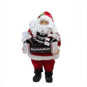 Northlight 12" Red and White Santa Claus with Arms Full of Tootsie Rolls Christmas Tabletop Decoration - 1 of 4