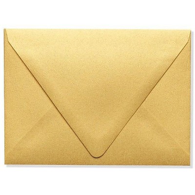 LUX A6 Contour Flap Envelopes 4 3/4 x 6 1/2 50/Box Gold Metallic 1875-07-50