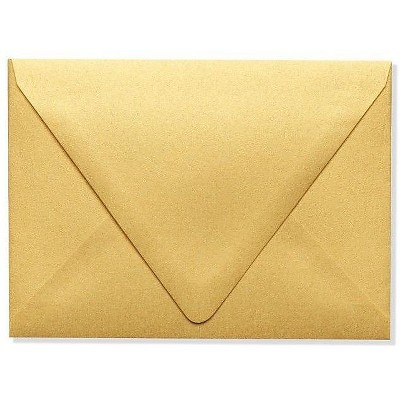 LUX A6 Contour Flap Envelopes 4 3/4 x 6 1/2 50/Box Gold Metallic 1875-07-50