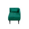 60.6" Velvet Chaise Lounge with Button Tufted Nailhead Trimmed and 1 Pillow - ModernLuxe - 3 of 4
