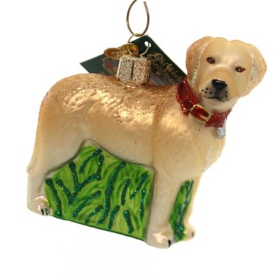 Old World Christmas 3.25" Standing Yellow Lab Faithful Friend Love Trust  -  Tree Ornaments