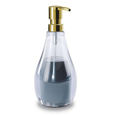 Denim Blue Acrylic Modern Soap Dispenser, 8-inch