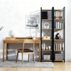 ELJGET Narrow Tall Bookshelf, 6-Tier Skinny Freestanding Bookcase with Metal Frame, Rustic Industrial Corner Storage Display Shelf for Small Spaces - 3 of 4