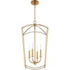 Quorum Lighting Mantle 4 - Light Chandelier in  Gold Leaf - 3 of 4