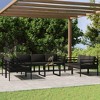 vidaXL Patio Lounge Set Outdoor Sectional Sofa Set Table Aluminum Anthracite - 2 of 4