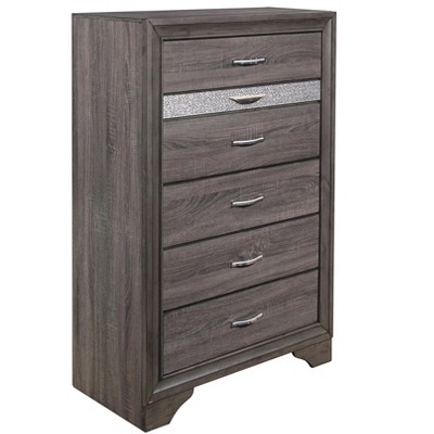 NicBex Dresser for Bedroom,Chest of Drawers with White Metal Handle Design,Modern Freestanding Dresser,Storage Dressers for Bedroom