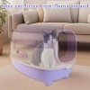 Ridstar Large Foldable Cat Litter Box with Lid, Scoop, Front Door Access, Leak-Proof Design & Odor Control-Purple - 3 of 4