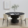 Wooakway 32"H 23"W Dining Chairs Accent Chairs Sitting Chairs Set of 2 Black/Natural Wood - 3 of 4