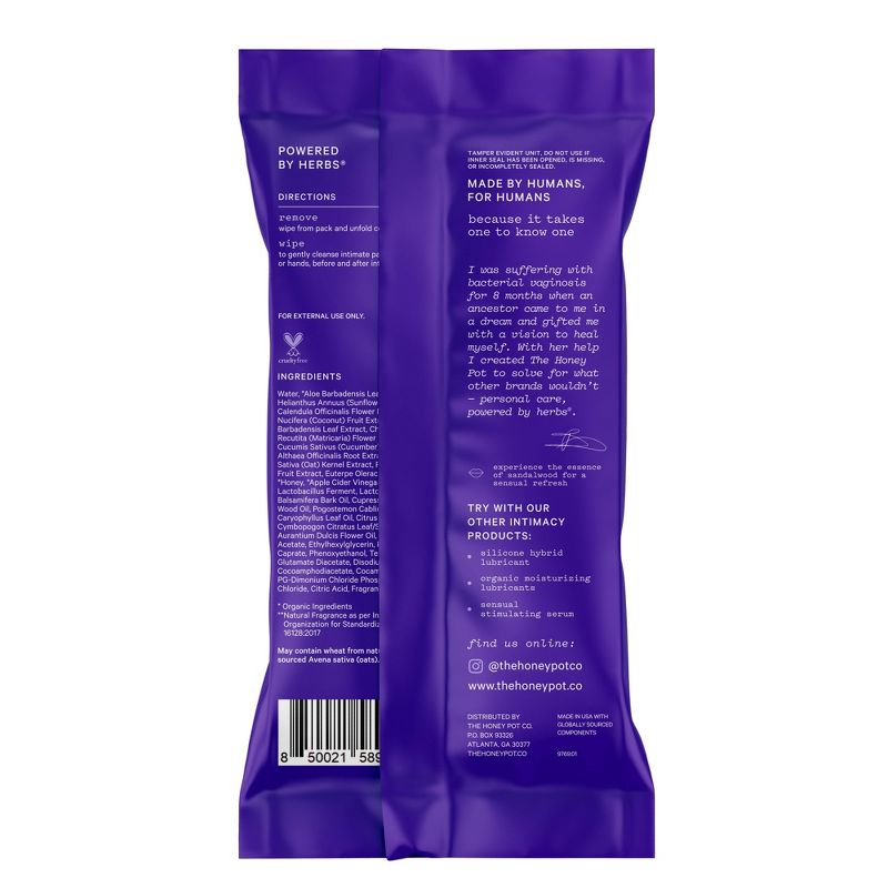 The Honey Pot Company, Intimacy Cleansing Wipes - 20ct, 3 of 12