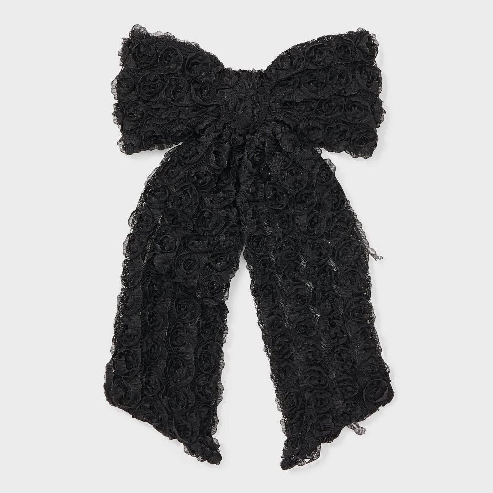 Lace Bow Hair Barrette Clip - Wild Fable Black