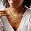 Ross-Simons 45.00 ct. t.w. Emerald Leaf Y-Necklace in 18kt Gold Over Sterling - 2 of 3