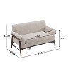 Christopher Knight Home Shiloh Modern 57.5" Elm Wood Frame Uphostered Loveseat - 3 of 4