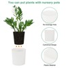 Unique Bargains Plastic Lightweight Modern Design Plant Pot Round 2 Pcs - 2 of 4