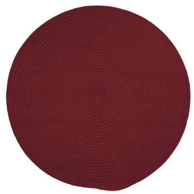 Colonial Mills Tortuga Braided Rug, Burgundy 7x7, Round Shape