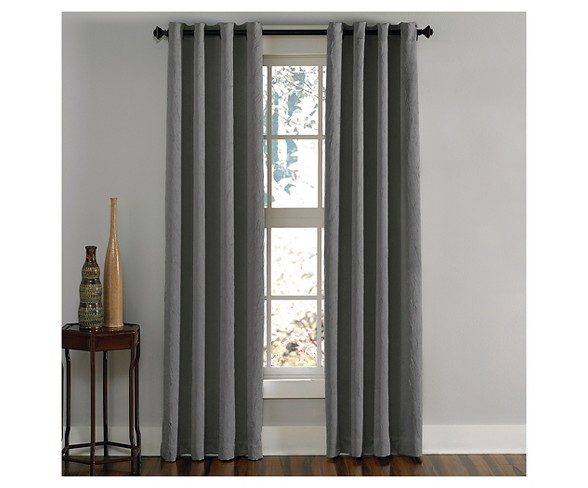 Curtainworks Lenox Room Darkening Curtain Panel - Gray (132")