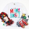 Simply Sage Market Women's Merry and Bright Abstract Long Sleeve Garment Dyed Tee - 3 of 4
