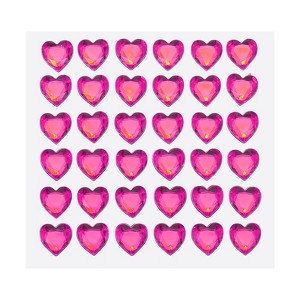 Unique Bargains Heart Shape Self Adhesive Valentine Makeup DIY Rhinestone Stickers 144 Pcs - 1 of 4