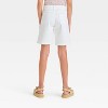 Girls' Patch Pocket Twill Bermuda Shorts - Cat & Jack™ White - 2 of 3
