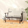 2-Person Outdoor Glider Bench, Patio Glider Loveseat Chair with Powder Coated Steel Frame¨Û2 Seats Porch Rocking Glider for Backyard, Lawn, Garden - 3 of 4
