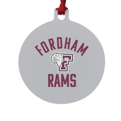 Fordham University Rams Logo Aluminum Holiday Christmas Tree Ornament