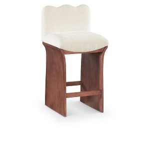 Meridian Furniture,Shaw Chenille Fabric Upholstered Counter Stool - 1 of 4