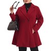 Agnes Orinda Women's Plus Size Elegant A Line Notched Lapel Double Breasted with Pockets Pea Coats - 2 of 4