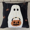 ChicFurnit Bed Pillows Halloween White Ghosts Pillow Fall Pillow Autumn Pumpkin Pillow for Halloween Home Decor, Black, 20"*1"*20" - 2 of 4