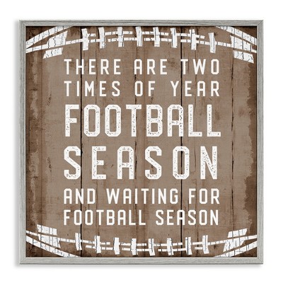 Stupell Industries Time of Year Football Season, 17" x 17"