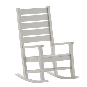 Merrick Lane Contemporary Rocking Chair, All-Weather HDPE Indoor/Outdoor Rocker - 1 of 4