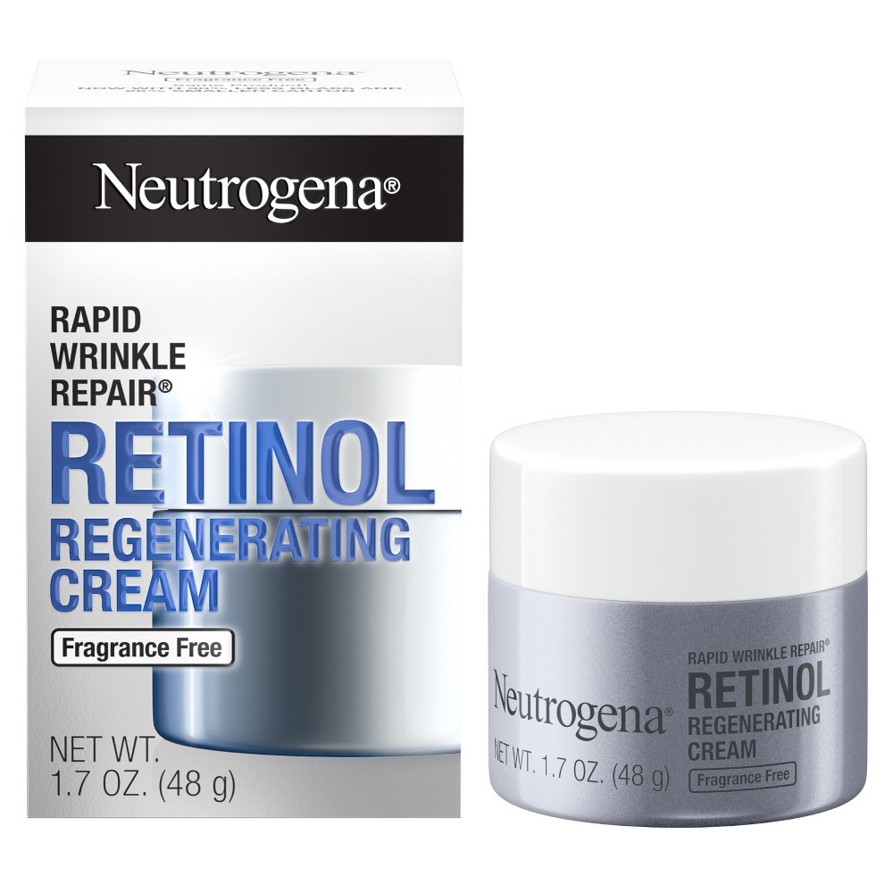 Photos - Cream / Lotion Neutrogena Rapid Wrinkle Repair Retinol Face Moisturizer Cream with Hyalur 