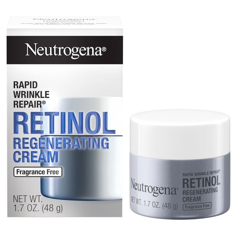 Neutrogena Rapid Wrinkle Repair Retinol Face Moisturizer Cream with Hyaluronic Acid - Fragrance Free - 1.7 oz, 1 of 11