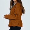 Women's Zip Up Loose Fit Hooded Jackets Comfy Solid Color Long Sleeve Casual Waffle Sweatshirts with Pockets - 3 of 4