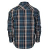 Gioberti Men's Western Plaid Long Sleeve Shirt with Pearl Snap-on - 2 of 4