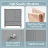 XINGHANZHENXUAN Bathroom Vanity with Sink & 3 Drawers, Soft-Close Solid Wood Cabinet with Ceramic Sink & Ample Storage - 4 of 4