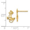 Black Bow Jewelry Petite Anchor with Rope Post Earrings in 14k Yellow Gold - image 3 of 4