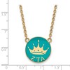 Black Bow Jewelry 14k Yellow Gold Plated Sterling Silver Zeta Tau Alpha Greek Life Necklace 18 Inch - 3 of 4