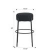 HOMLUX 30" Tall Upholstered Bar Stools Set of 2 Counter Height Dining Bar Chair - 3 of 4