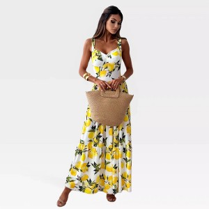 slim fit dress slacks The Anicoletta’s End of Summer Maxi Dress Purple / One Size (Sizes S-L) / 100% Cotton main image 1