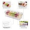 Aoibox Ice Chilled Condiment Caddy with Lid, 5 Removable Compartments, Stackable Serving Platters, Includes 5 Spoons & 2 Clips for Fresh Food Storage - 2 of 4