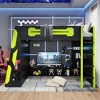 Polibi Full Size Gaming Loft Bed with Built-In Desk, RGB Light, Multi-Tier Shelving & Charging Station - 2 of 4