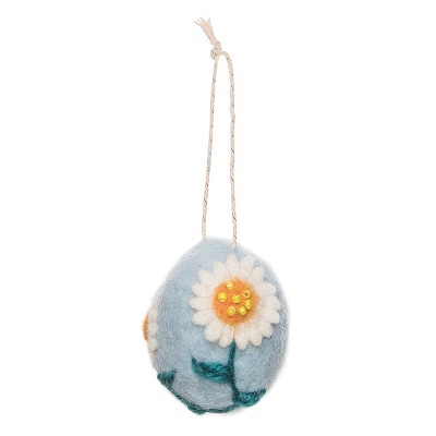 Gallerie II Daisy Egg Easter Spring Decorative Hanging Tree Ornament