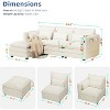 DYHOME L Shaped Couch Sectional Sofa Comfy Cloud Couch for Living Room, Deep Seat Modular Sectional Sofa, 3 Seat - 2 of 4