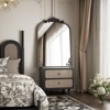 BEAUTYPEAK Vanity Wall Mirror Decorative Vintage Arch Bathroom Mirror with Designed Bottom - 2 of 4