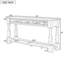 PAGED Mediterranean Style Extra-Long Console Table, 63" Entryway Table with Drawers and Shelf, Entryway Sofa Table with Solid Wood Legs - 3 of 4