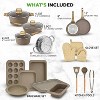 NutriChef 22-Piece Home Kitchen Cookware, Kitchen Tools, and Bakeware Set - Marble Non-Stick Pots and Pans - 3 of 4