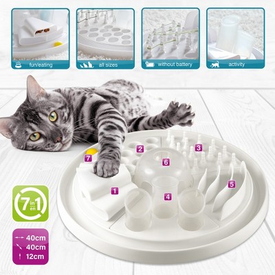 White Deluxe 7-in-1 Cat Activity Center with Multiple Elements