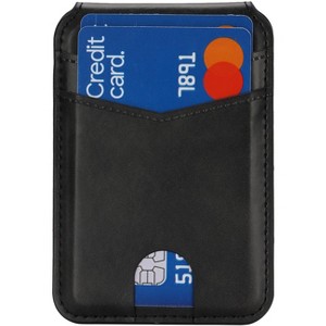 Nakedcellphone BiFold Magnetic Flip Wallet RFID Credit Card ID Holder for iPhone (Compatible with MagSafe Case) - Holds 5 Cards - 1 of 4