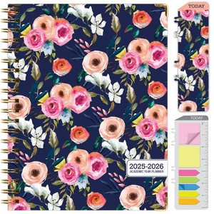 Global Printed Products Hardcover AY 2025-2026 Fashion Planner - 8.5"x11" (Small Navy Floral) - 1 of 4